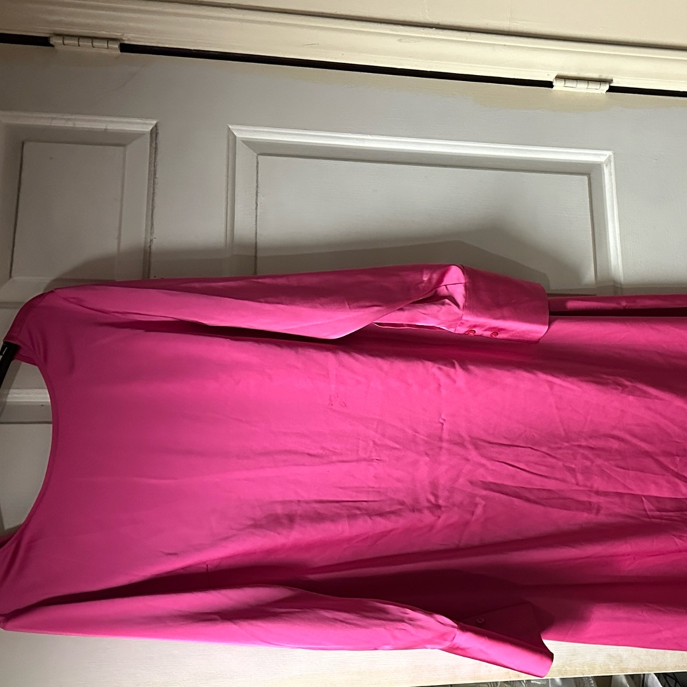 Pink satin maxi open back dress